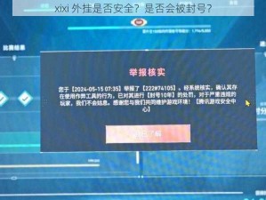 xixi 外挂是否安全？是否会被封号？