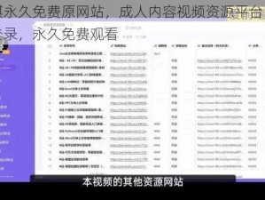 色琪琪永久免费原网站，成人内容视频资源平台，无需注册登录，永久免费观看