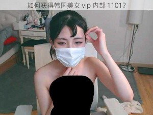 如何获得韩国美女 vip 内部 1101？