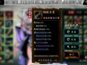 玩法解析：影之刃3龙帝材料高效获取攻略：刷怪指南与技巧分享