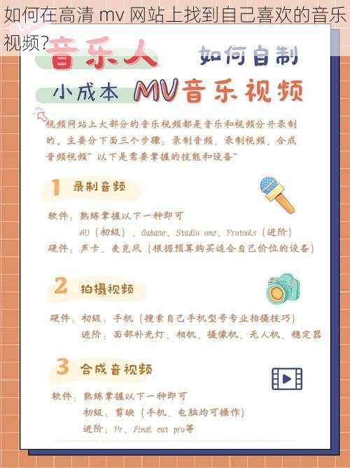 如何在高清 mv 网站上找到自己喜欢的音乐视频？