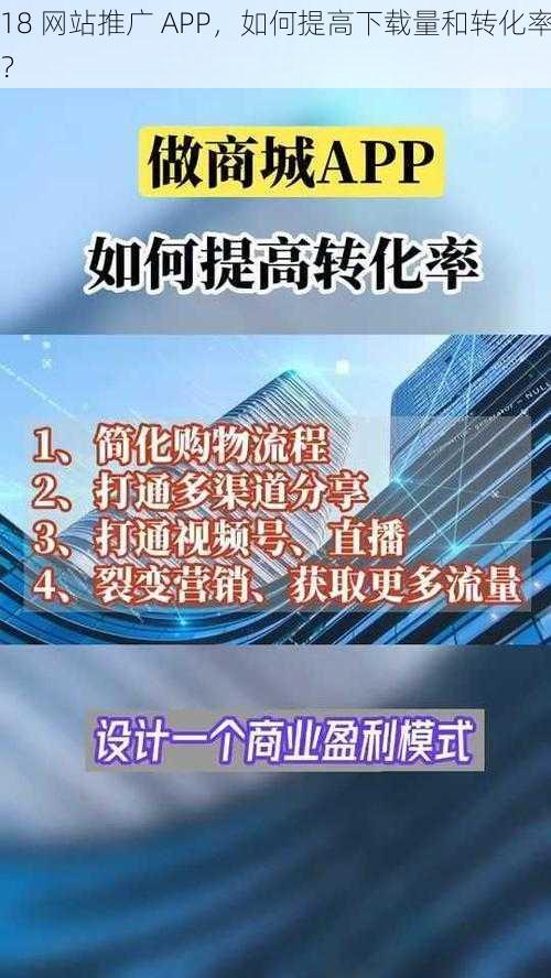 18 网站推广 APP，如何提高下载量和转化率？