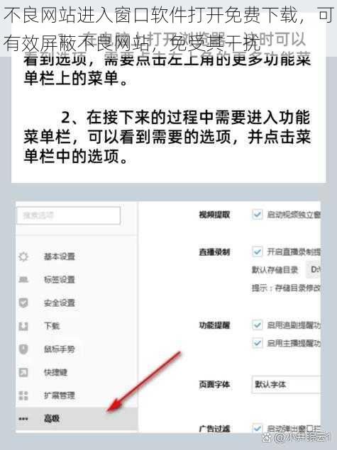 不良网站进入窗口软件打开免费下载，可有效屏蔽不良网站，免受其干扰