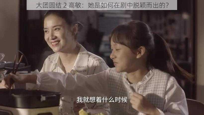 大团圆结 2 高敏：她是如何在剧中脱颖而出的？