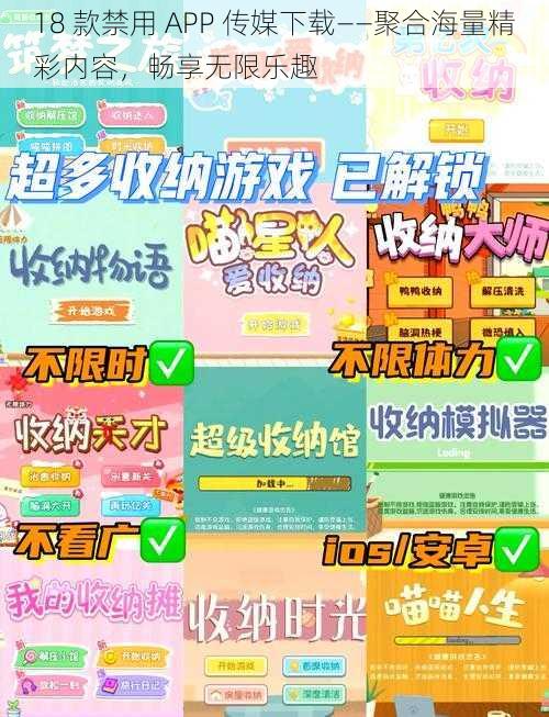 18 款禁用 APP 传媒下载——聚合海量精彩内容，畅享无限乐趣