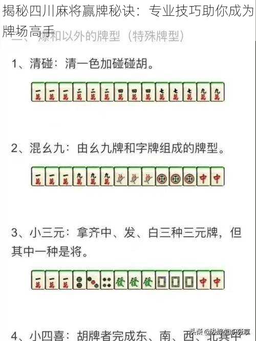 揭秘四川麻将赢牌秘诀：专业技巧助你成为牌场高手